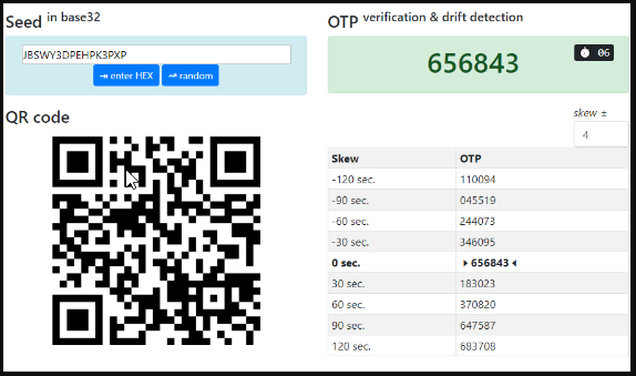 Virtual TOTP Tokens and converters