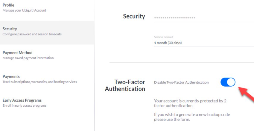 Hardware token for Ubiquiti Account 2FA