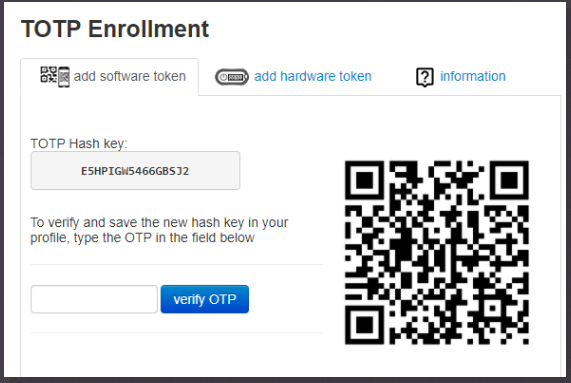 TOTPRadius - TOTP Self-service enrollment methods