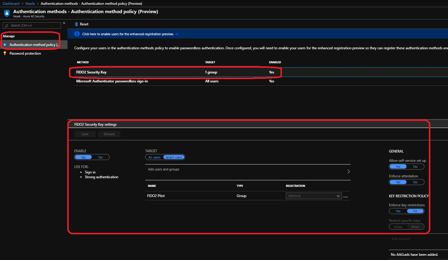 Passwordless authentication in Azure AD with Token2 FIDO2 keys